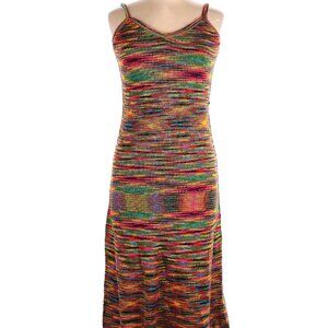 NWT CIDER Multicolor Sweater Tank Dress Size L